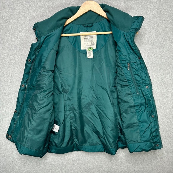 Eddie Bauer Green Quilted Goose Down Puffer Vest Women's XL Insulated Pockets - Picture 2 of 9